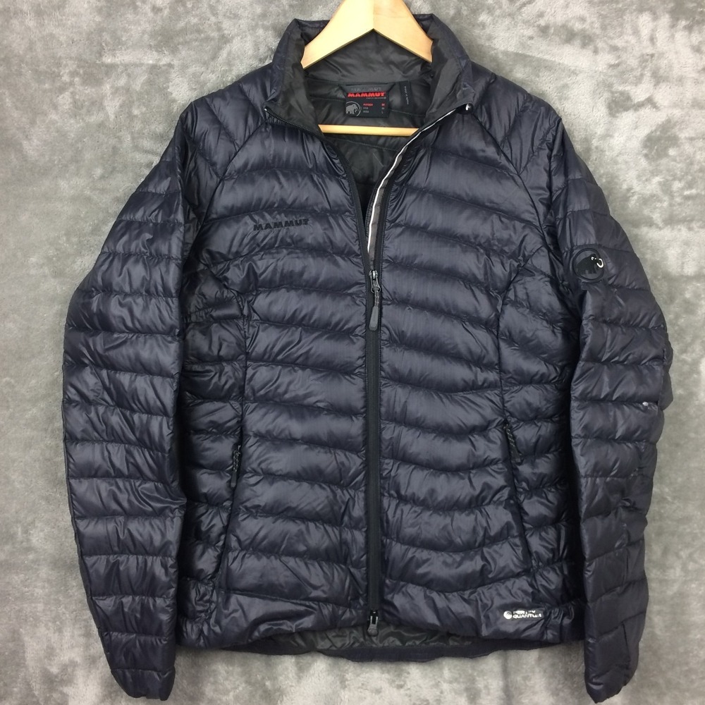 MAMMUT Puffer Jacket Womens Size M Black Down Full Zip Pocketโ Lightweight